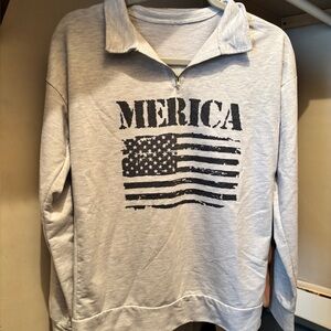 Gray Quarter-Zip Sweater